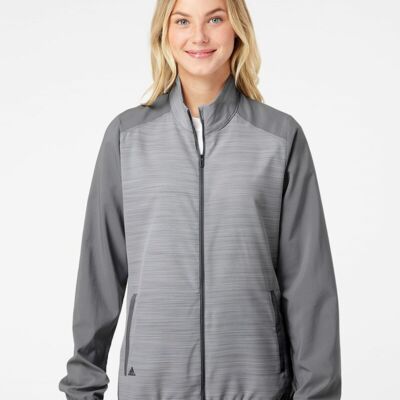 Women's Heather Block Full-Zip Windshirt Thumbnail