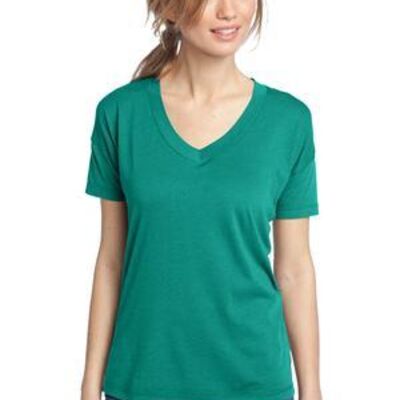 Ladies Modal Blend Relaxed V Neck Tee Thumbnail