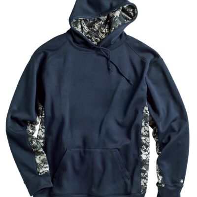 Men's Digital Camo Colorblock Performance Fleece Hooded Sweatshirt Thumbnail
