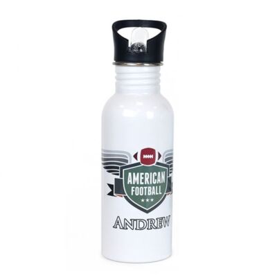 White Stainless Steel Sublimation Water Bottle with Straw Top Thumbnail