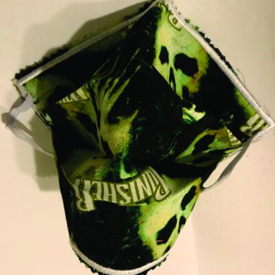 FACE MASK - NON-MEDICAL HOMEMADE MASK-2ply cloth-washable-Made in USA -THE PUNISHER Thumbnail