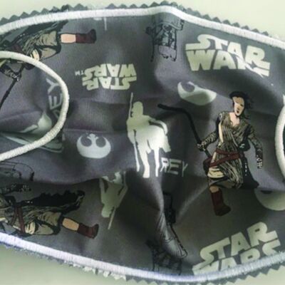 YOUTH FACEMASK - NON-MEDICAL HOMEMADE MASK - STAR WARS REY Thumbnail